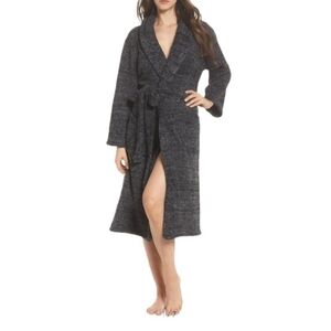 Barefoot Dreams Cozychic® Heathered graphite gray Adult Robe Size 2 L/XL